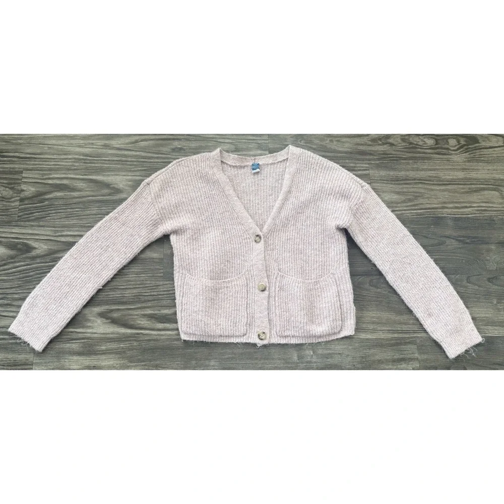 Girls Youth Cardigan Fuzzy Cozycore Button Up Cottagcore‎ Prairie Indie Boho Y2K